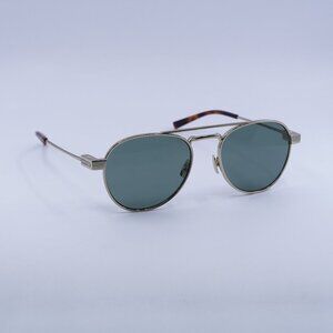 Saint Laurent SL708 003 Sunglasses Gold Aviator Frame, Green Lenses
